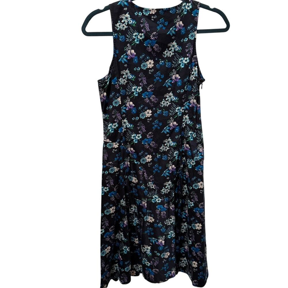 Derek Lam Navy Bouquet Flow Print Dress - Picture 4 of 9